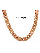 Collier chaine gourmette or rose doublé 5,5 mm 50 cm