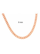 Collier chaine gourmette or rose doublé 11 mm 55 cm