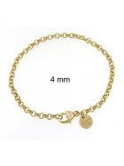 Belcher Bracelet Gold Doublé 4 mm 16 cm