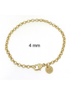 Belcher Bracelet Gold Doublé 14 mm 21 cm