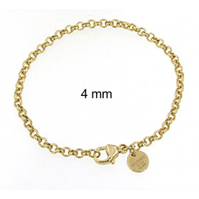 Bracciale Rolo placcato oro 8 mm 21 cm