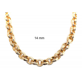 Collier chaine Jaseron or doublé 4 mm, 90cm