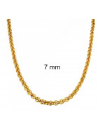 Necklace Belcher Chain Gold Doublé 4 mm 90 cm