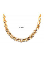 Necklace Belcher Chain Gold Doublé 4 mm 90 cm