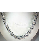 Necklace Belcher Chain Silver Plated 7 mm 40 cm