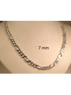 Necklace Figaro Chain Silver Plated 4 mm 40 cm