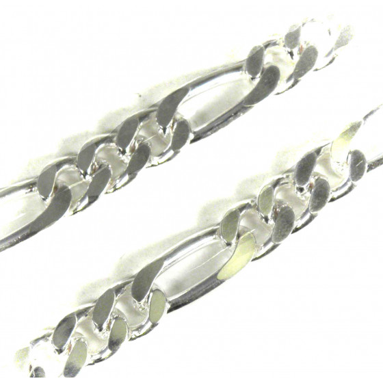 Necklace Figaro Chain Silver Plated 4 mm 55 cm