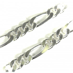 Necklace Figaro Chain Silver Plated 4 mm 55 cm