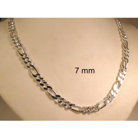 Necklace Figaro Chain Silver Plated 4 mm 55 cm