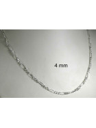 Necklace Figaro Chain Silver Plated 4 mm 55 cm