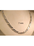 Necklace Figaro Chain Silver Plated 4 mm 55 cm