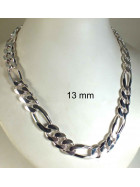Necklace Figaro Chain Silver Plated 4 mm 55 cm
