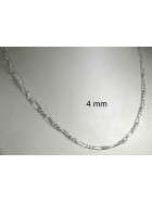Necklace Figaro Chain Silver Plated 7 mm 65 cm