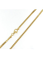 Collar Cadena veneciano plata de ley chapada en oro 2,5 mm 80 cm