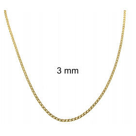 Collier chaine Gourmette or doublé 7 mm 65 cm