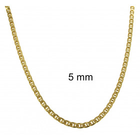 Collana catena Grumetta oro doublé 7 mm 65 cm