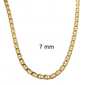 Collana catena Grumetta oro doublé 7 mm 65 cm