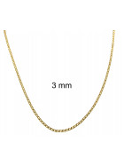 Necklace Curb Chain Gold Doublé 7 mm 65 cm