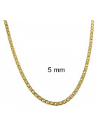 Collana catena Grumetta oro doublé 7 mm 65 cm