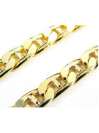 Necklace Curb Chain Gold Plated 7 mm 100 cm