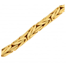 Collana catena bizantina rotonda placcata oro o...