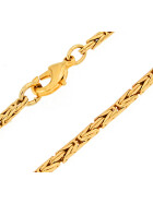 Collar cadena bizantino redondo chapado en oro doublé 2,5 mm 100 cm