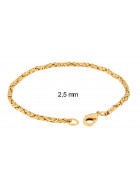 Bracelet Gold Plated 2,5 mm 16 cm