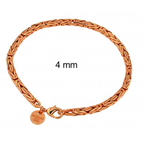 Bracelet Rosegold Doublé 4 mm 25 cm