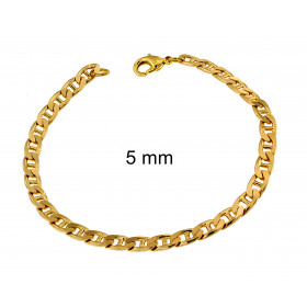 Pulsera cadena Traversino oro doublé 3 mm 16 cm