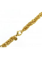 Collar cadena bizantino redondo chapado en oro doublé 6 mm 65 cm