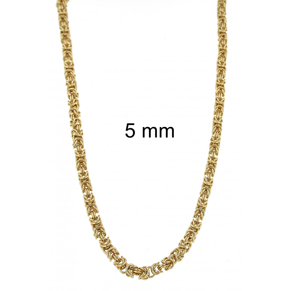 Collana Bizantina rotonda oro doublé o dorato donna catena catenina girocollo 