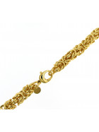 Collar cadena bizantino redondo chapado en oro 10 mm 45 cm