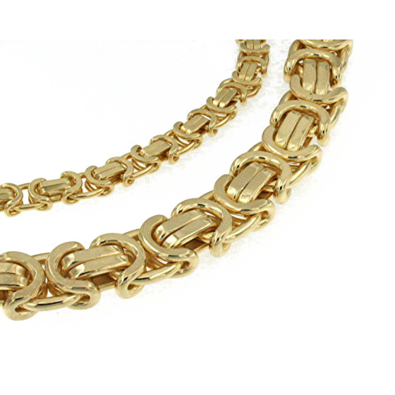 Collier Chaine royale Byzantine plaqué or 15,5 mm 60 cm