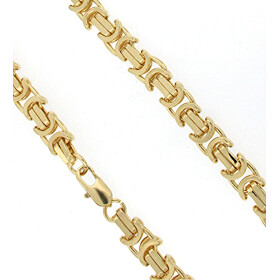 Collier Chaine royale Byzantine plaqué or 15,5 mm 60 cm