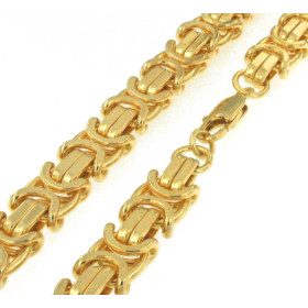 Collier Chaine royale Byzantine plaqué or 15,5 mm 60 cm