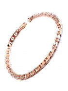 Curb Chain Bracelet Rosegold Plated 5 mm 25 cm