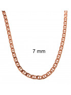 NECKLACE BAR CURB CHAIN Rose Gold Doublé or Plated