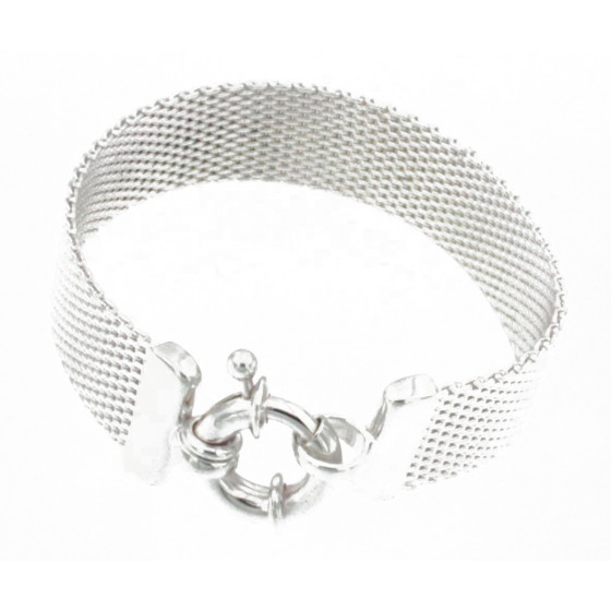 Bracciale Milanese plaqué argent 17 cm