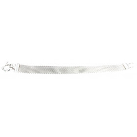 Bracelet Milanaise silver plated 17 cm