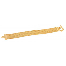 Bracelet Milanaise plaqué or 17 cm