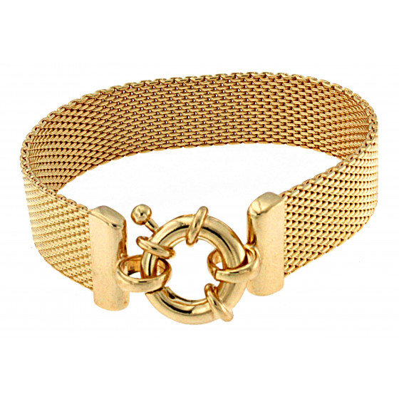 Bracciale Milanese placcato oro 21 cm