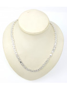 NECKLACE Byzantine CHAIN Silver Plated 15,5 mm 90 cm