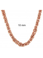 Collar cadena bizantino redondo chapado en oro rose doublé 2,5 mm 40 cm