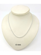 Necklace Round Byzantine Chain Silver Plated