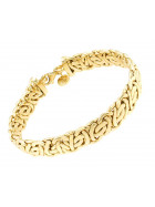 Königsarmband 18kt Gold Doublé 13 mm 19 cm Armband Damen Herren Schmuck