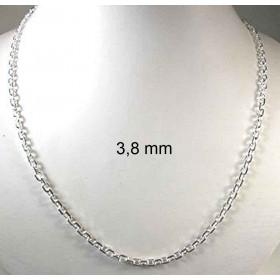 Ankerkette 925 Silber 3,8 mm breit 45 cm lang Halskette Herren Männer Silber-Kette Damen