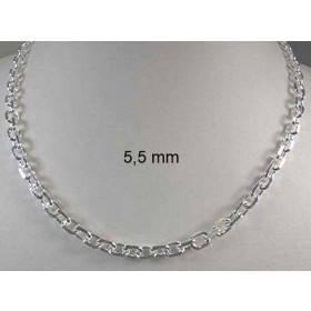 Ankerkette 925 Silber 11 mm breit 50 cm lang Halskette Herren Männer Silber-Kette Damen