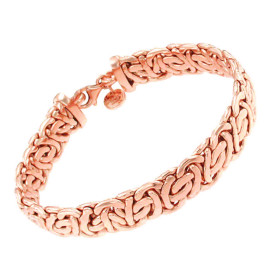 Bracciale Bizantina 18ct oro rosa doublé 13 mm 21...