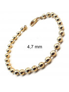 Ball Bead Chain Bracelet Gold Doublé 1,5 mm 18 cm Jewellery Women Men