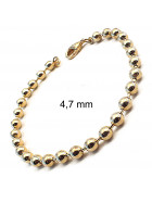 Kugelarmband Gold Doubl&eacute; 3,3 mm 19 cm Damen Herren Schmuck